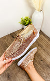 Corkys Kayak Sneaker in Rose Gold Glitter - Maple Row Boutique 