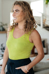 Fundamentals Ribbed Seamless Reversible Tank in Green - Maple Row Boutique 