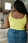 Fundamentals Ribbed Seamless Reversible Tank in Green - Maple Row Boutique 