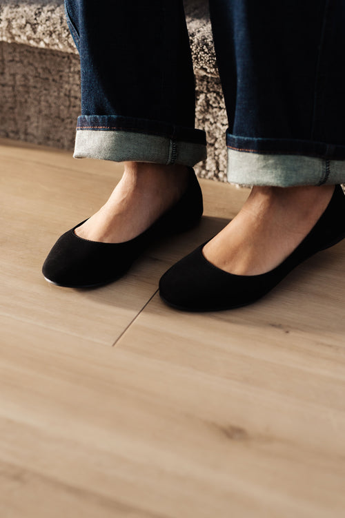 On Your Toes Ballet Flats in Black - Maple Row Boutique 