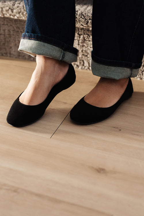 On Your Toes Ballet Flats in Black - Maple Row Boutique 